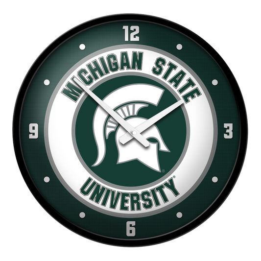 Michigan State Spartans Round Wall Clock