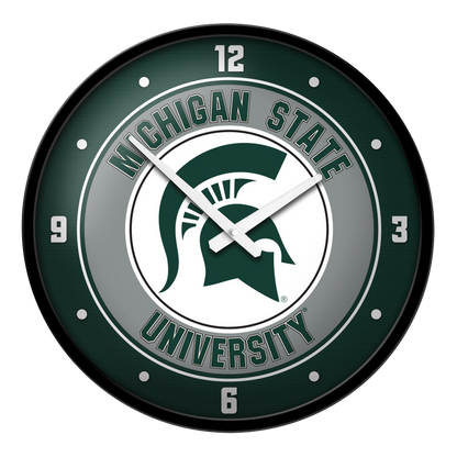 Michigan State Spartans Round Wall Clock