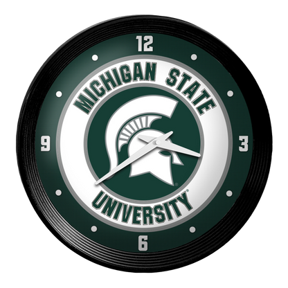 Michigan State Spartans Ribbed Wall Clock
