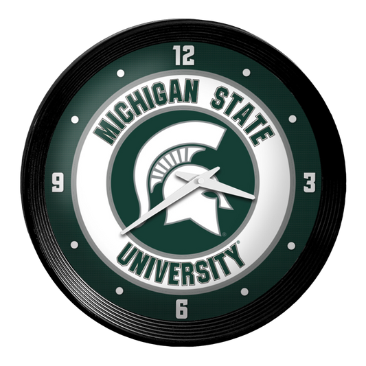 Michigan State Spartans Ribbed Wall Clock