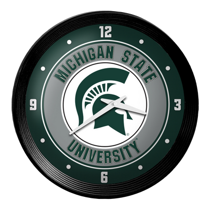 Michigan State Spartans Ribbed Wall Clock