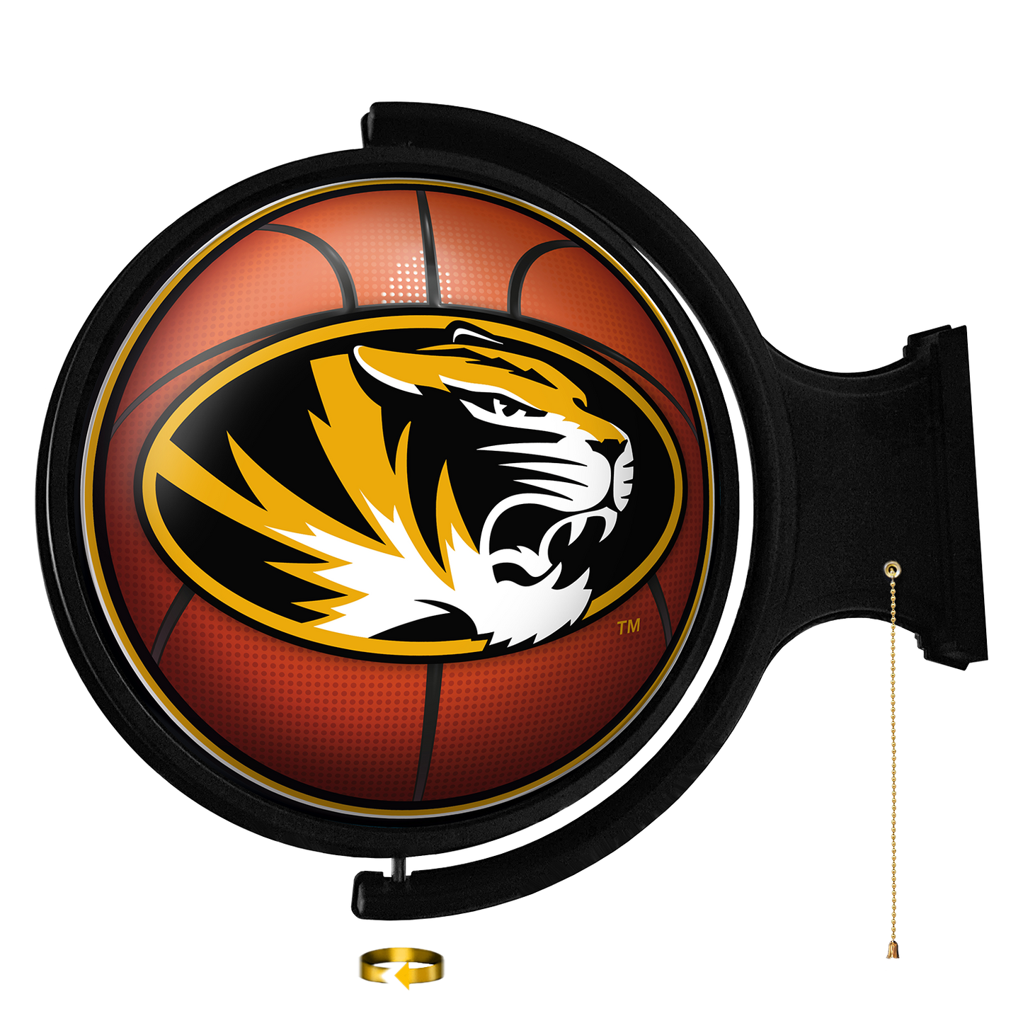 Missouri Tigers Round Basketball Rotating Wall Sign