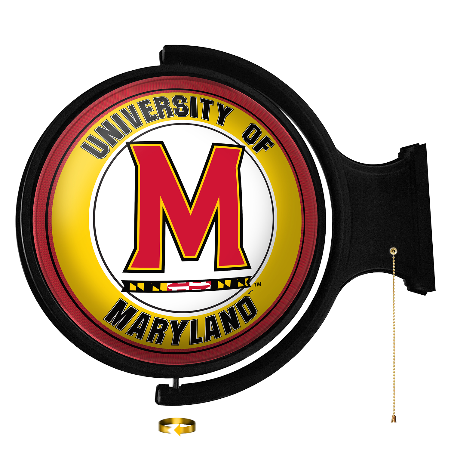 Maryland Terrapins Round Rotating Wall Sign