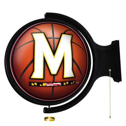 Maryland Terrapins Round Basketball Rotating Wall Sign