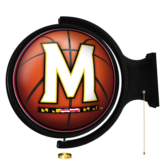 Maryland Terrapins Round Basketball Rotating Wall Sign