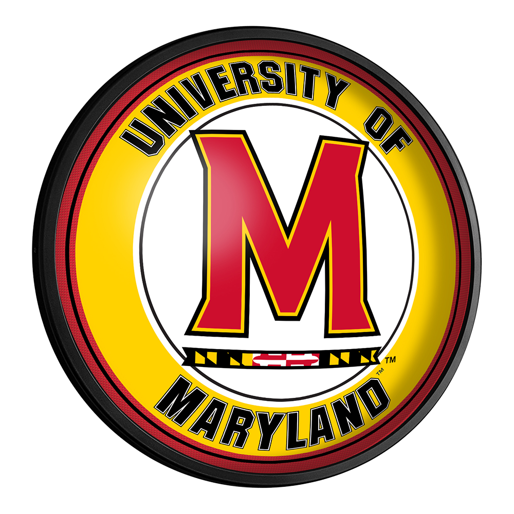 Maryland Terrapins Slimline Round Lighted Wall Sign