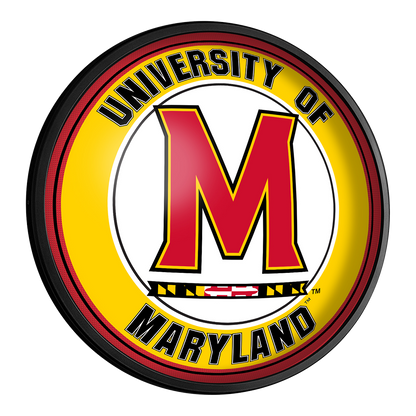 Maryland Terrapins Slimline Round Lighted Wall Sign