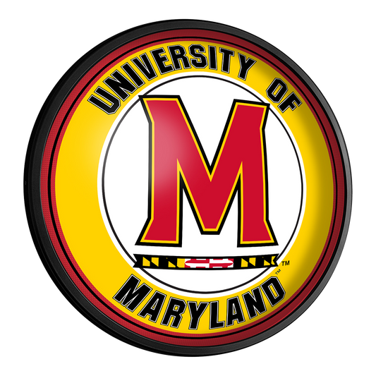 Maryland Terrapins Slimline Round Lighted Wall Sign