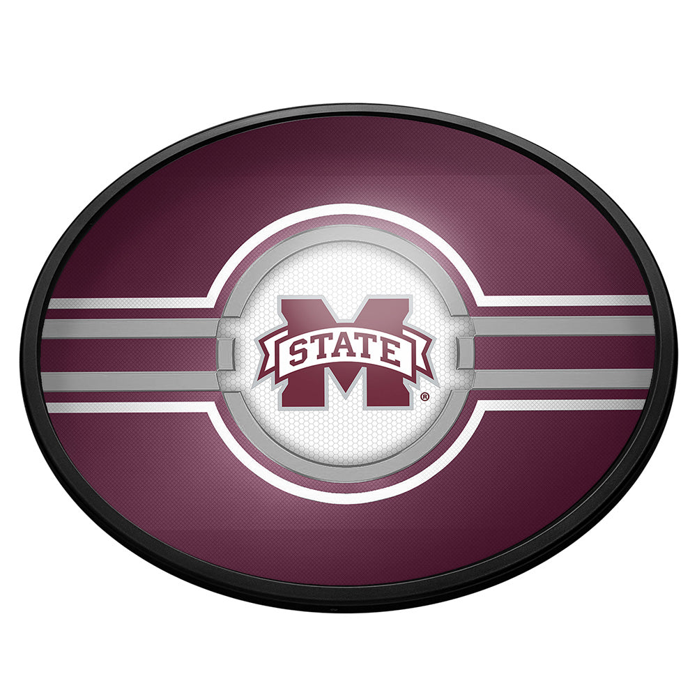 Mississippi State Bulldogs Slimline Oval Lighted Wall Sign