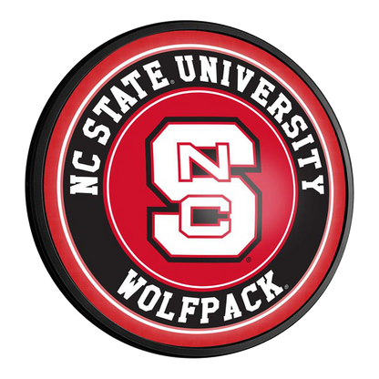 NC State Wolfpack Slimline Round Lighted Wall Sign