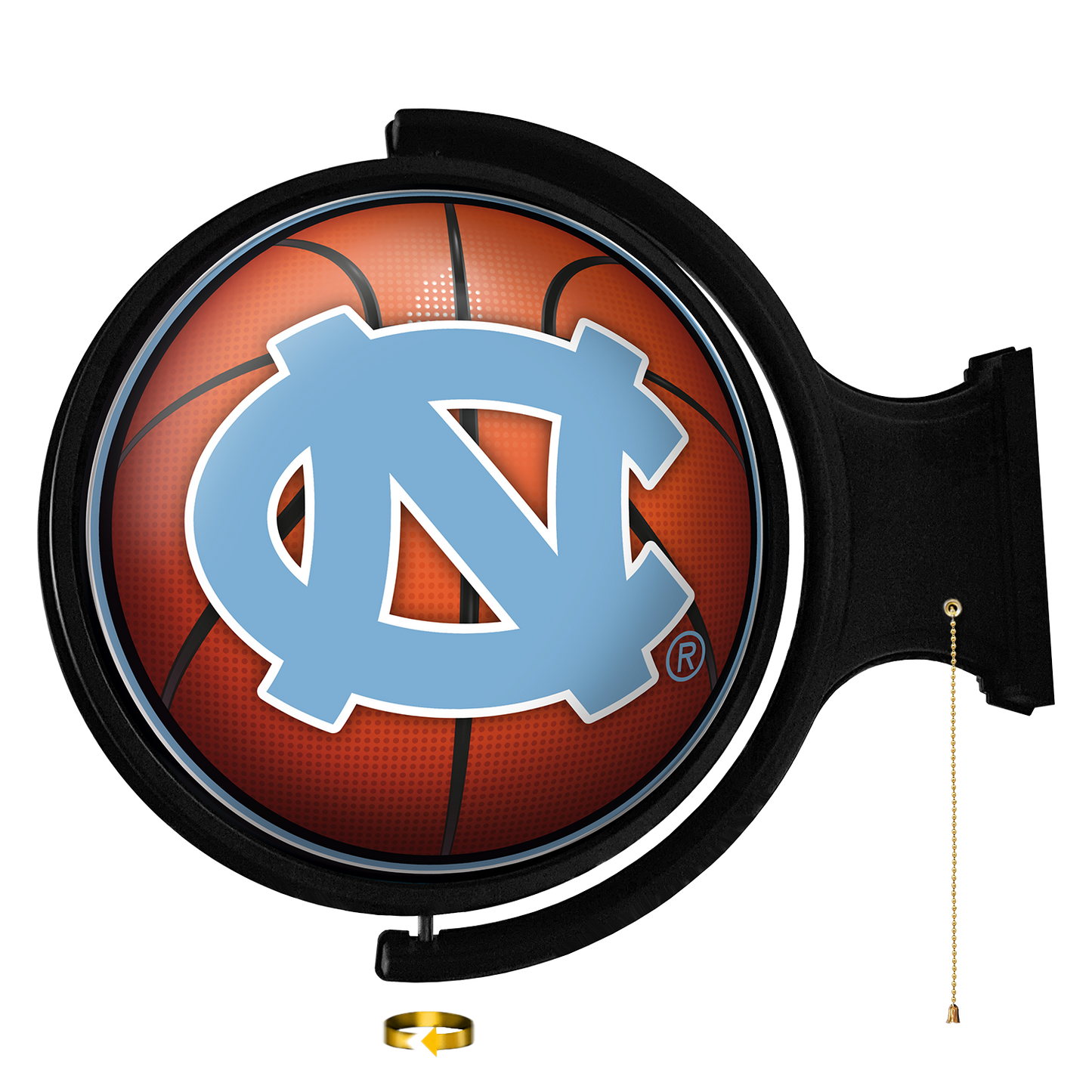 North Carolina Tar Heels Round Basketball Rotating Wall Sign