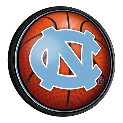 North Carolina Tar Heels Basketball Slimline Round Lighted Wall Sign