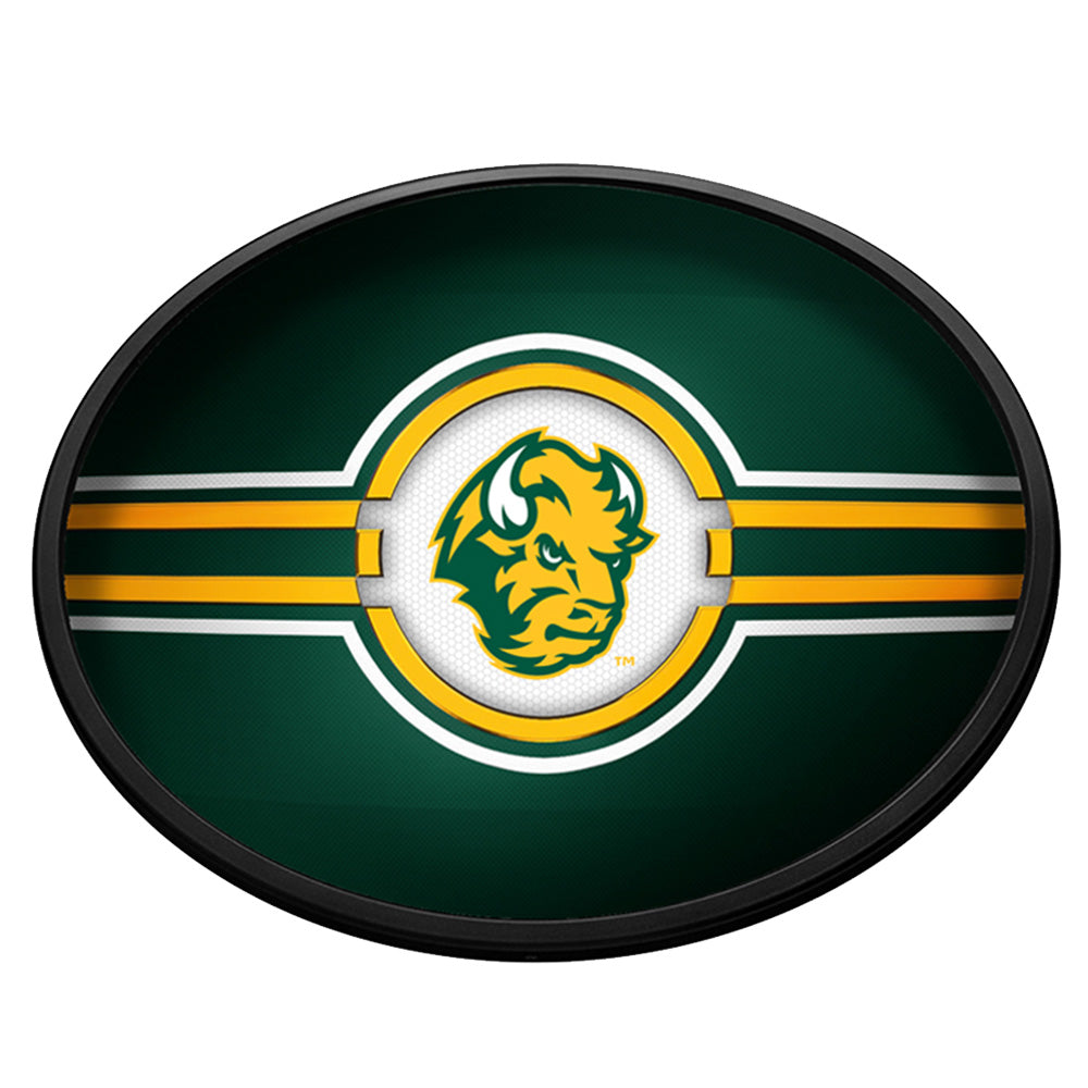 North Dakota State Bison Slimline Oval Lighted Wall Sign