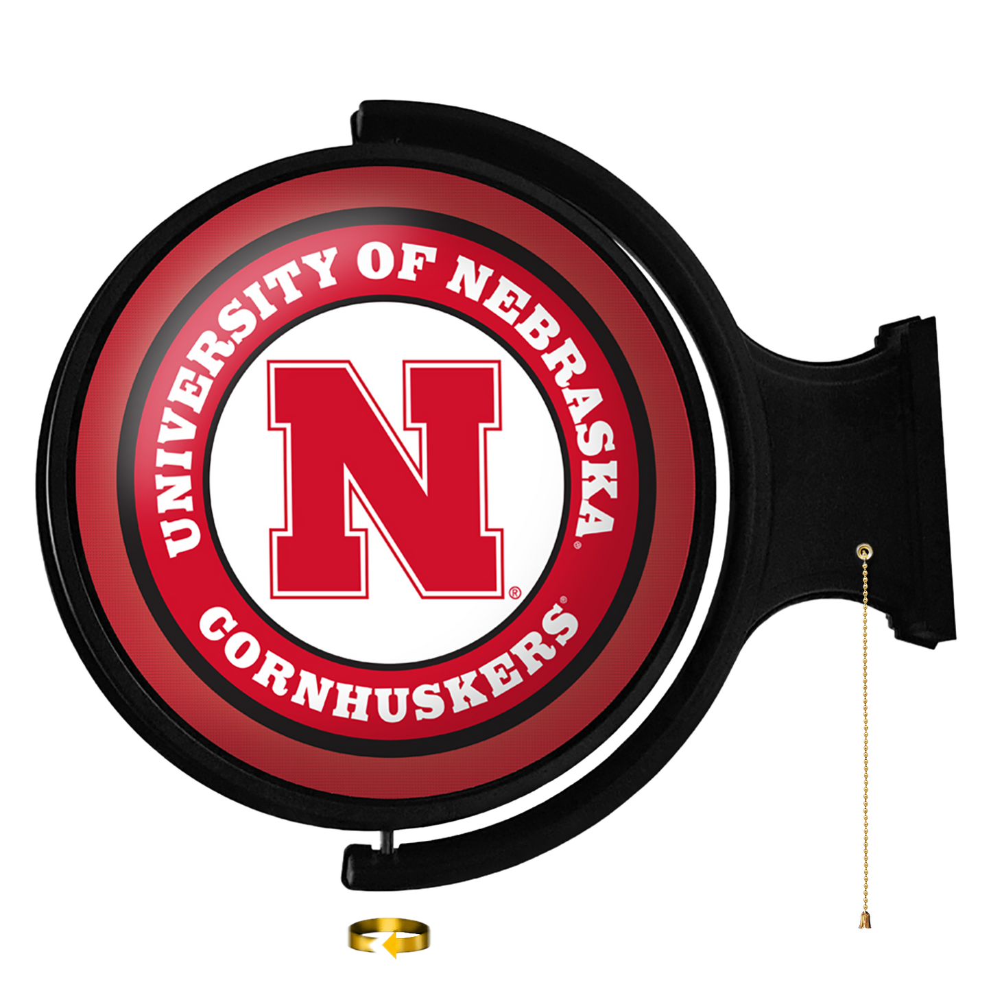 Nebraska Cornhuskers Round Rotating Wall Sign