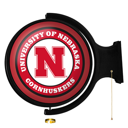 Nebraska Cornhuskers Round Rotating Wall Sign