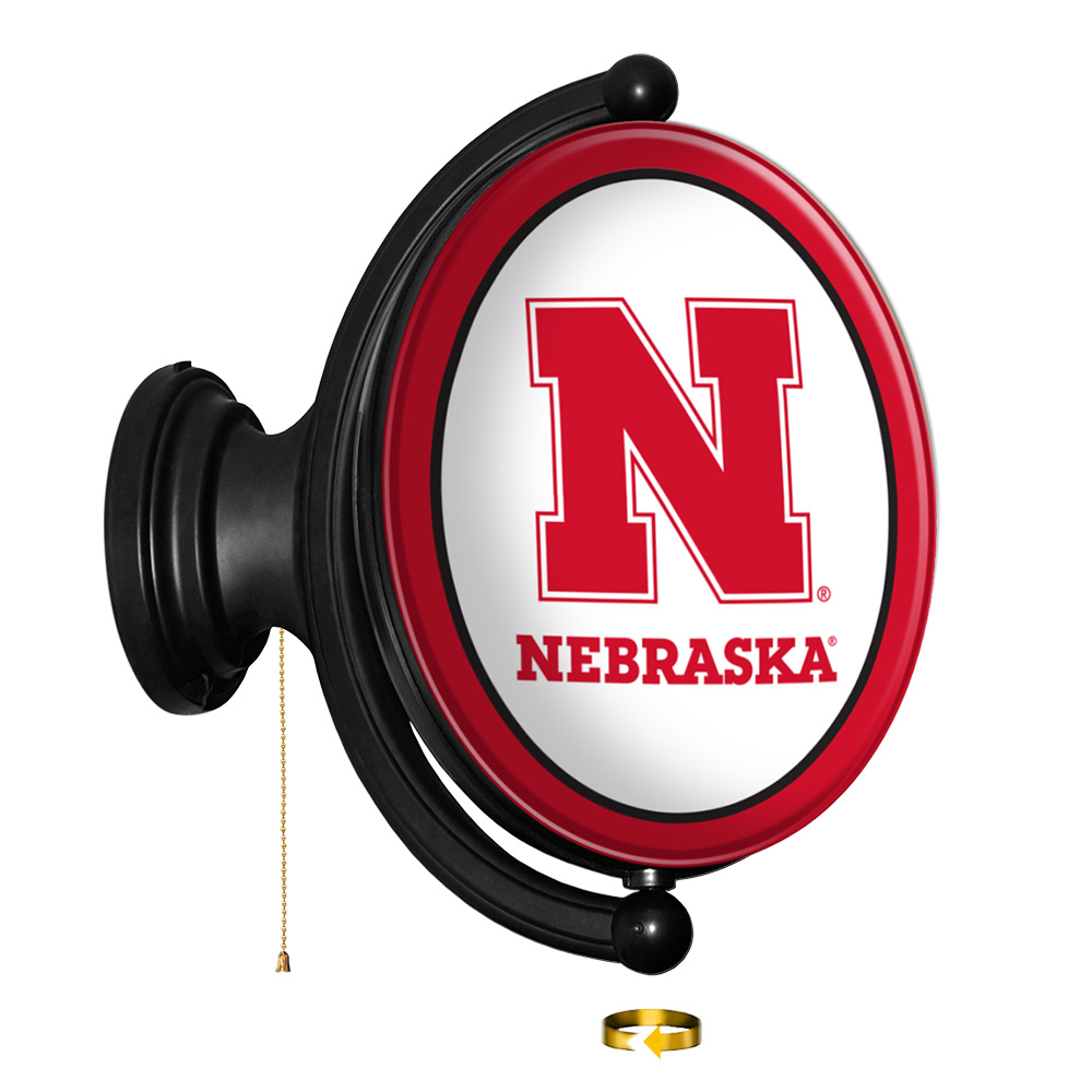 Nebraska Cornhuskers Oval Rotating Wall Sign