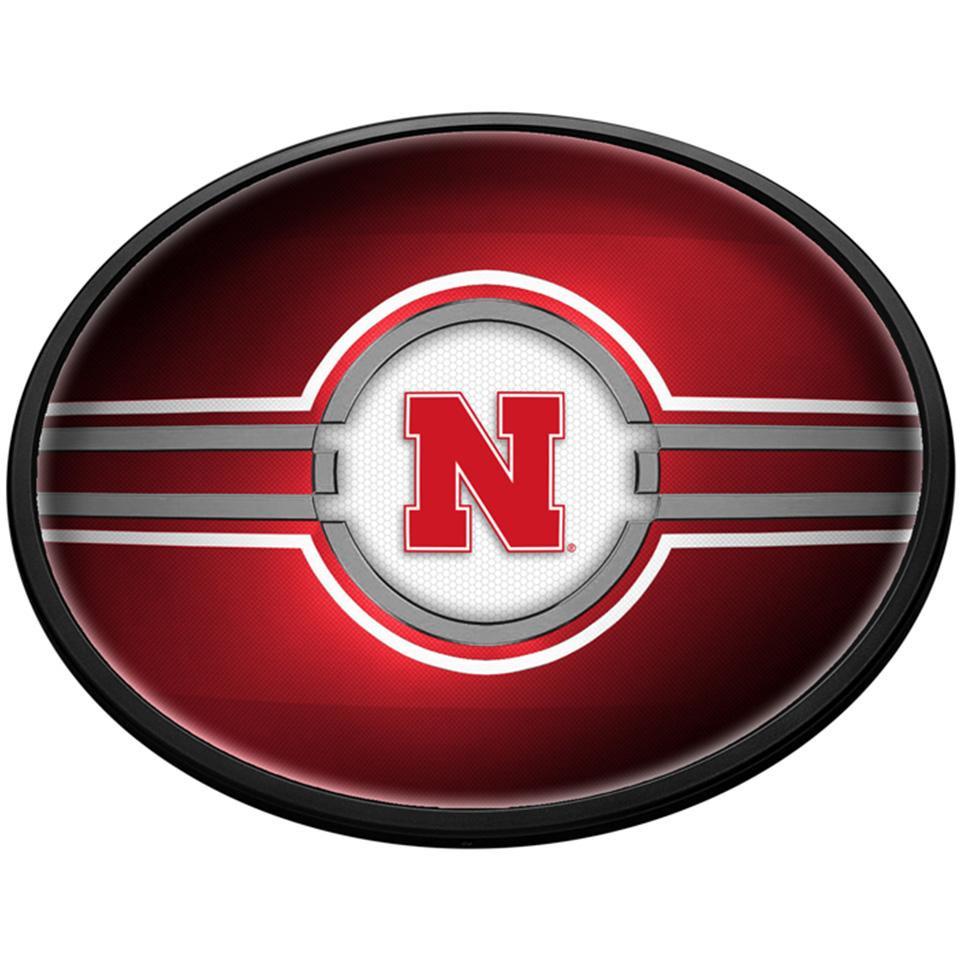 Nebraska Cornhuskers Slimline Oval Lighted Wall Sign