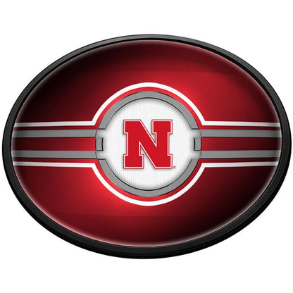 Nebraska Cornhuskers Slimline Oval Lighted Wall Sign