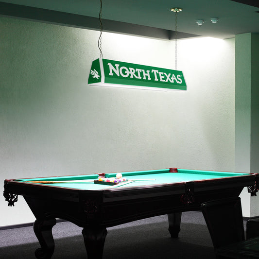 North Texas Mean Green Standard Pool Table Light Room View