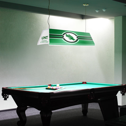 North Texas Mean Green Edge Glow Pool Table Light Room View