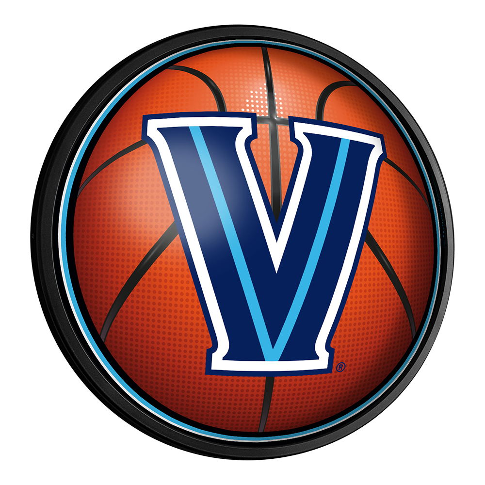 Villanova Wildcats Basketball Slimline Round Lighted Wall Sign