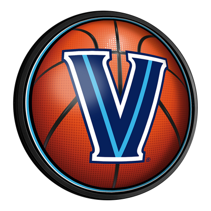 Villanova Wildcats Basketball Slimline Round Lighted Wall Sign