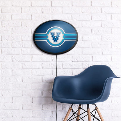 Villanova Wildcats Slimline Oval Lighted Wall Sign Room View