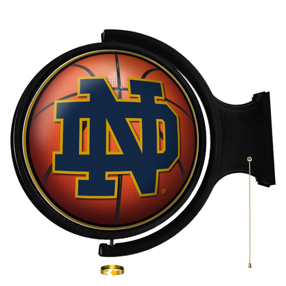 Notre Dame Fighting Irish Round Basketball Rotating Wall Sign