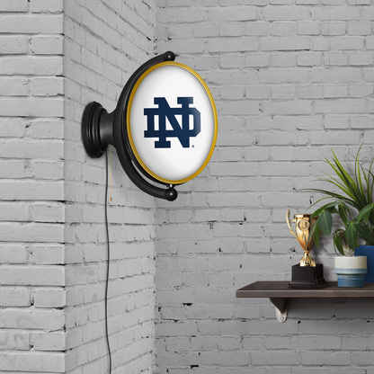 Notre Dame Fighting Irish Oval Rotating Wall Sign Room View