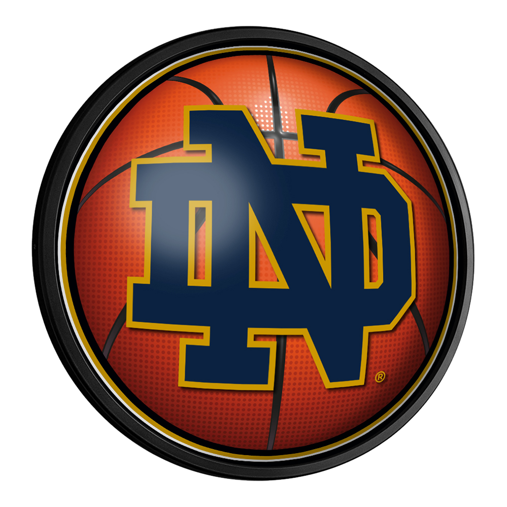 Notre Dame Fighting Irish Basketball Slimline Round Lighted Wall Sign