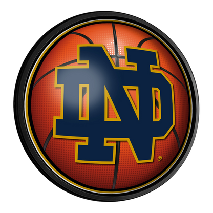 Notre Dame Fighting Irish Basketball Slimline Round Lighted Wall Sign