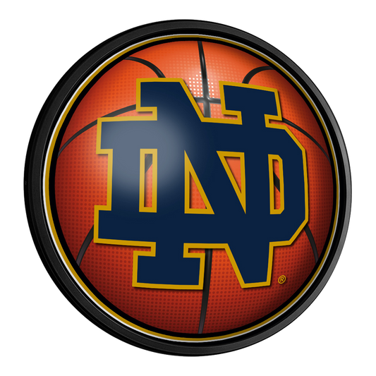 Notre Dame Fighting Irish Basketball Slimline Round Lighted Wall Sign