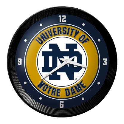 Notre Dame Fighting Irish Ribbed Wall Clock