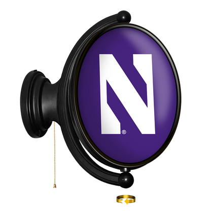 Northwestern Wildcats Oval Rotating Wall Sign