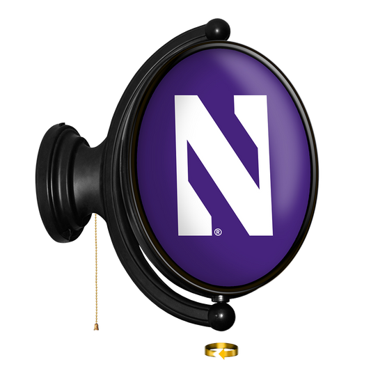 Northwestern Wildcats Oval Rotating Wall Sign
