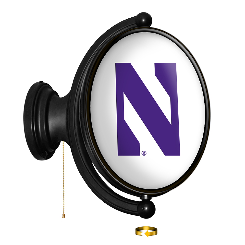 Northwestern Wildcats Oval Rotating Wall Sign