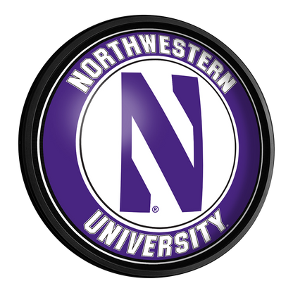 Northwestern Wildcats Slimline Round Lighted Wall Sign