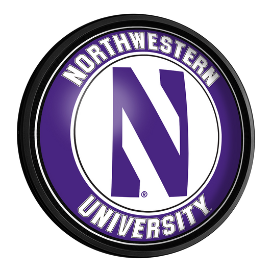 Northwestern Wildcats Slimline Round Lighted Wall Sign