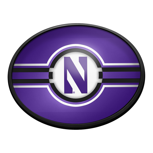Northwestern Wildcats Slimline Oval Lighted Wall Sign
