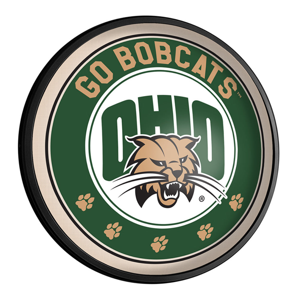 Ohio Bobcats Slimline Round Lighted Wall Sign