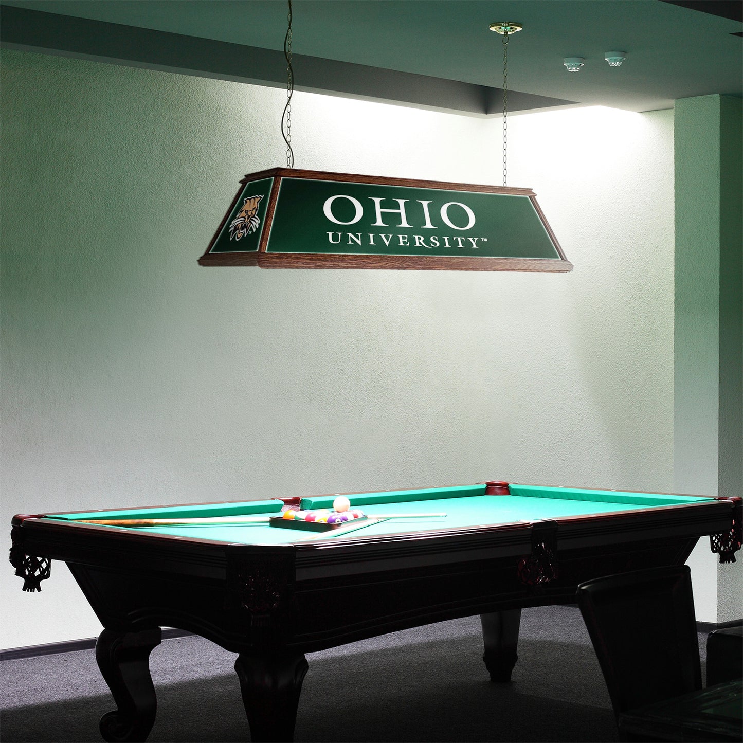 Ohio Bobcats Premium Pool Table Light Room View