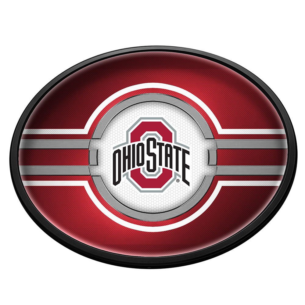 Ohio State Buckeyes Slimline Oval Lighted Wall Sign