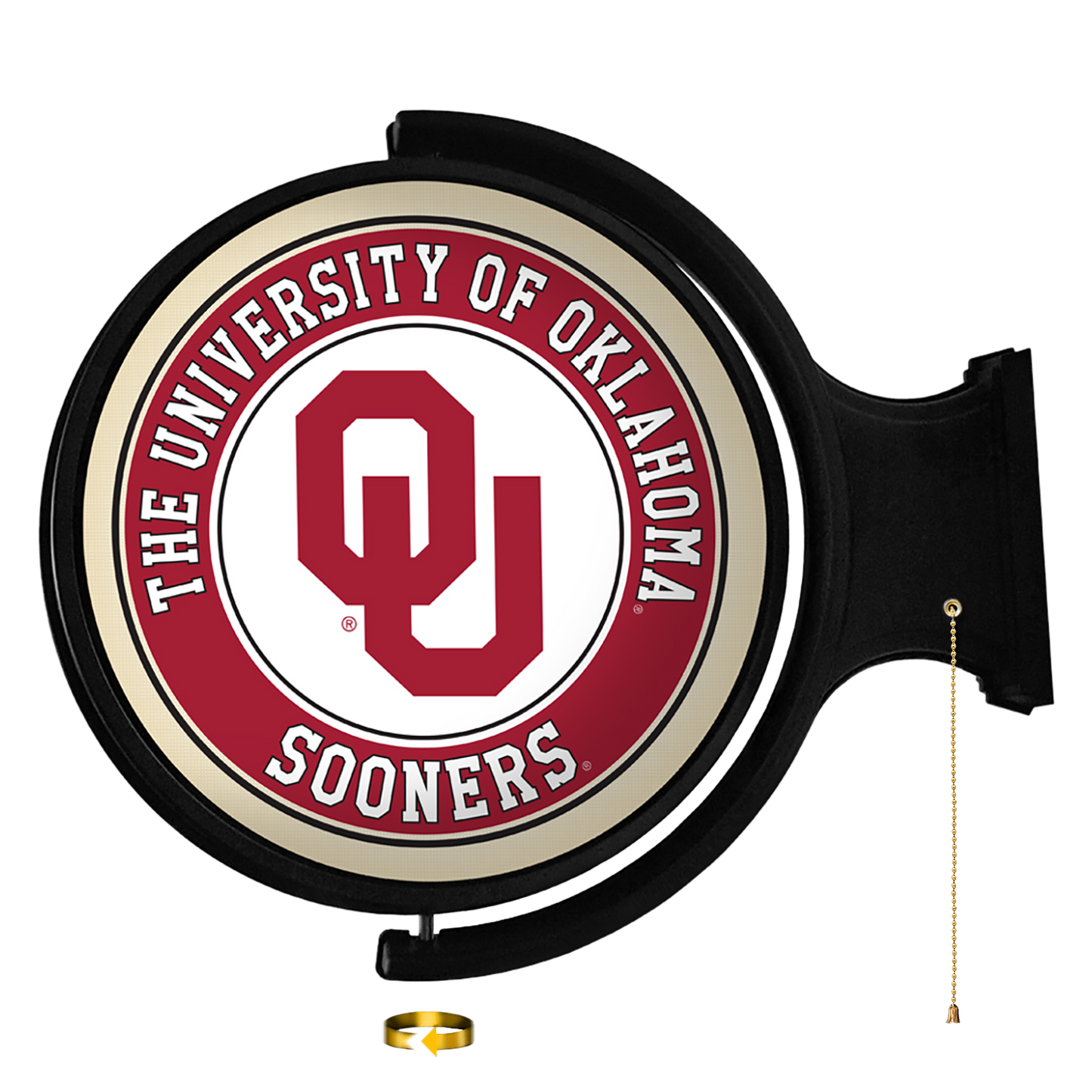 Oklahoma Sooners Round Rotating Wall Sign