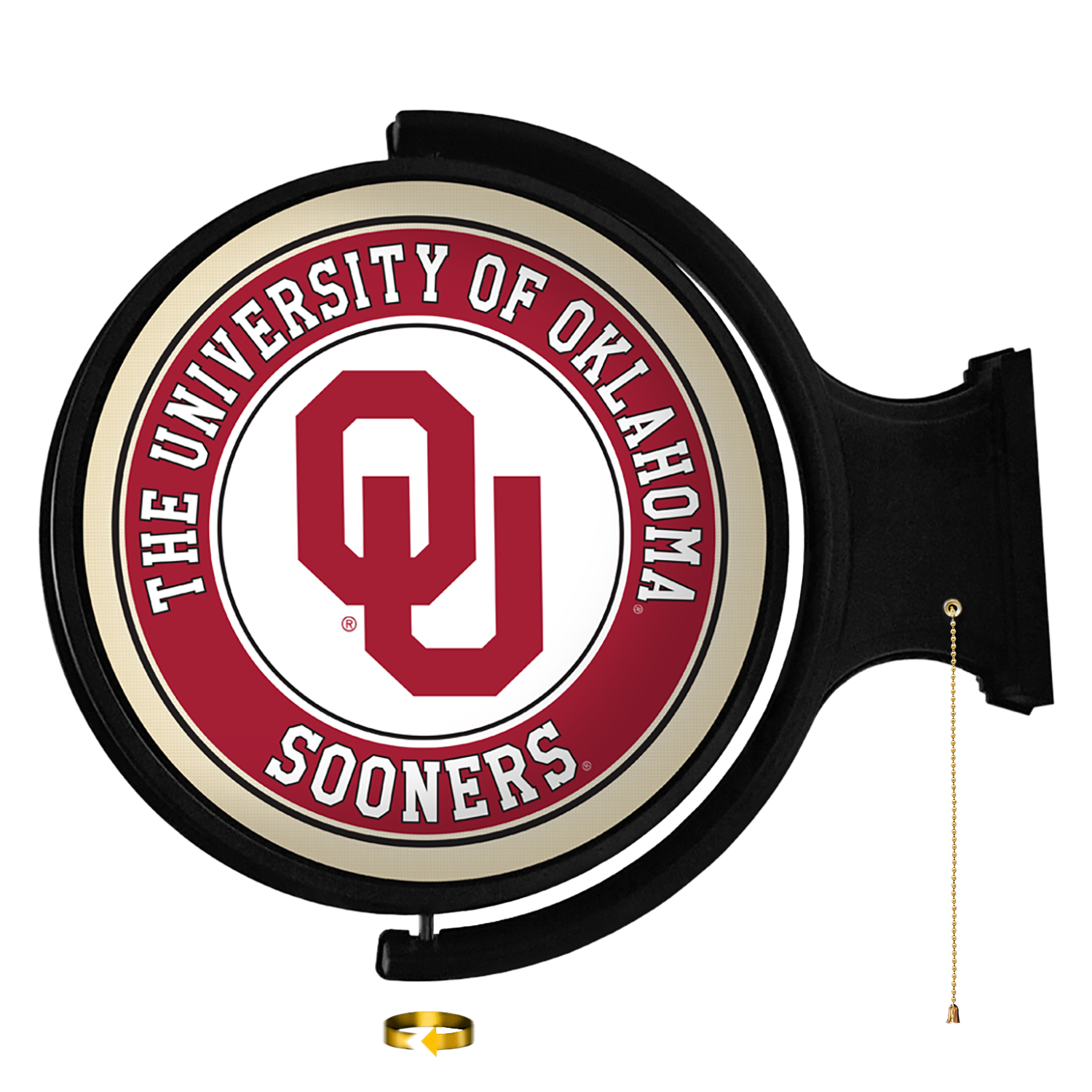 Oklahoma Sooners Round Rotating Wall Sign
