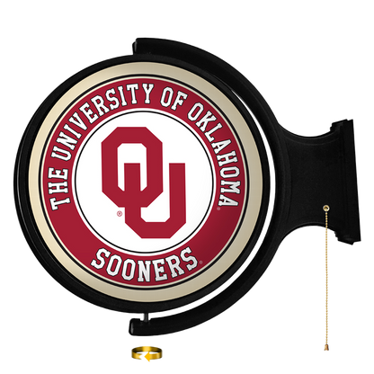 Oklahoma Sooners Round Rotating Wall Sign