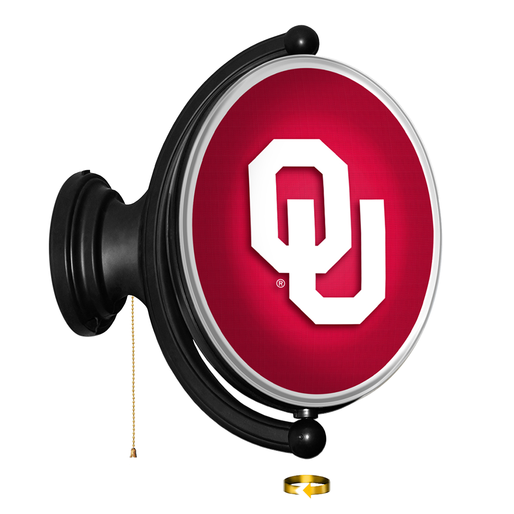 Oklahoma Sooners Oval Rotating Wall Sign