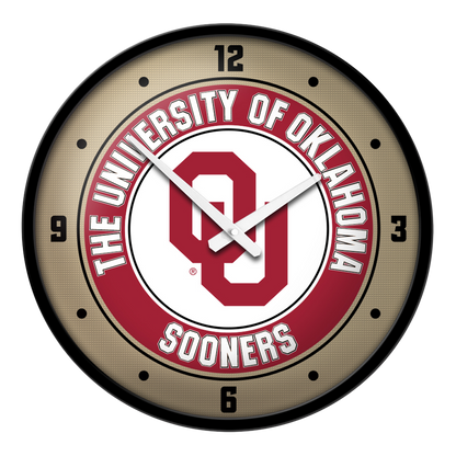 Oklahoma Sooners Round Wall Clock