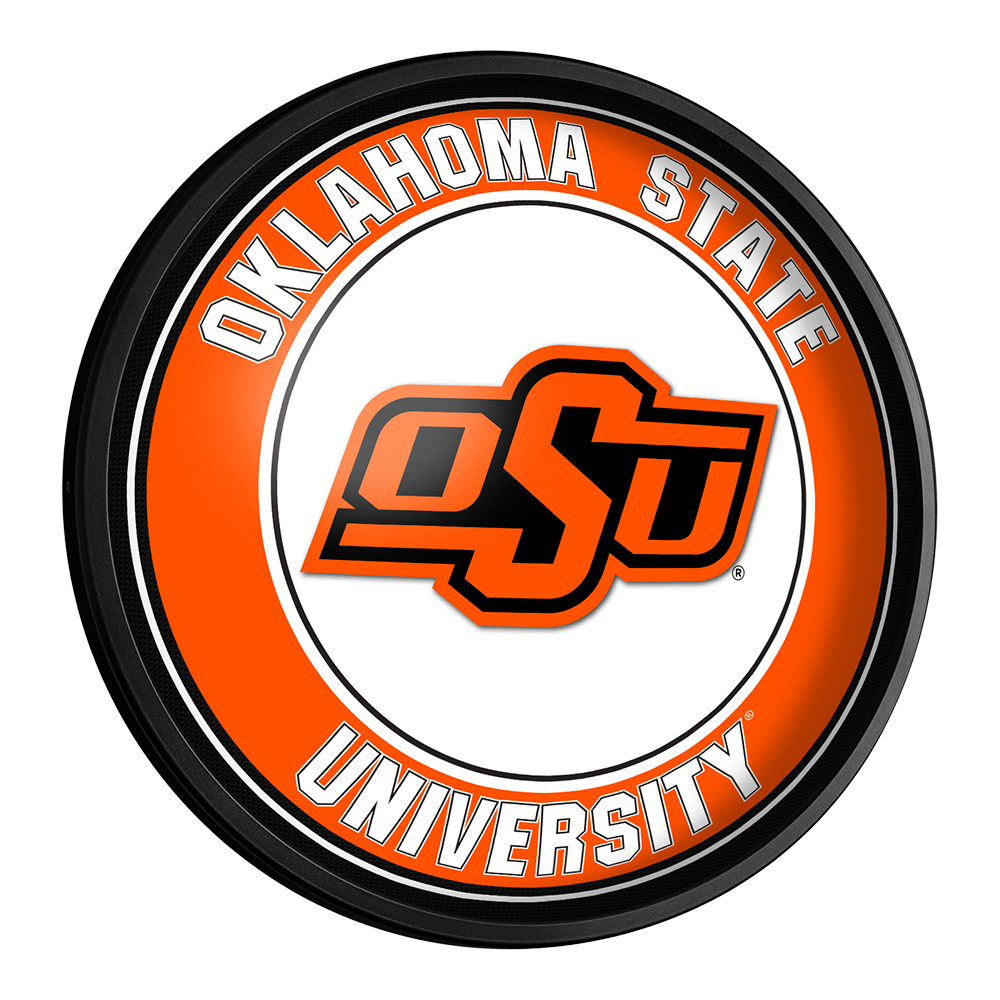 Oklahoma State Cowboys Slimline Round Lighted Wall Sign