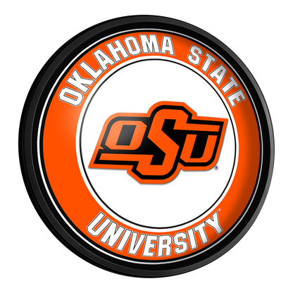 Oklahoma State Cowboys Slimline Round Lighted Wall Sign