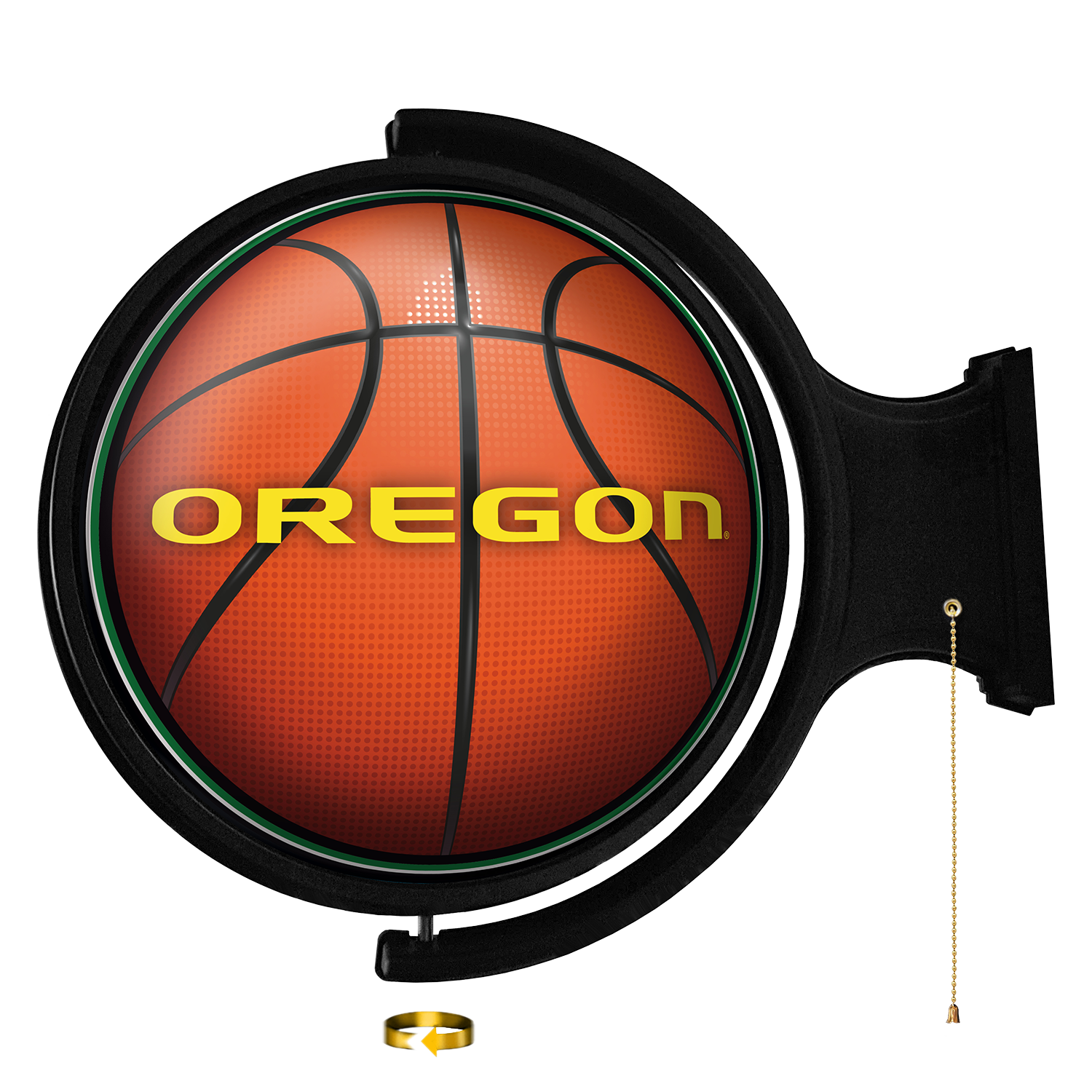 Oregon Ducks Round Basketball Rotating Wall Sign